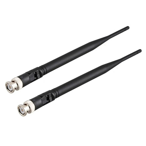 UHF Wireless Microphone Antenna 400MHz To 960MHz 3dBi Gain BNC Male Connector 2 Pack for wireless mic receiver systems