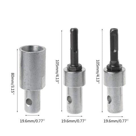 Turns Any Electric Drill Into A Beast Earth Auger With This 2 Round Pits 2 Slots Drill Bit Adapter Steel Heavy Duty Garden Tool