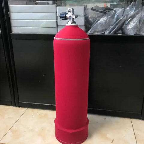 Red Neoprene Dive Tank Protector Sleeve for 12L Cylinders Easy On Reusable Bottle Cover Guards Your Air Tank