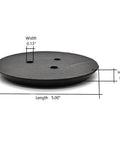 Five Inch Adhesive Back Sanding Pad For Random Orbit Sander Attachments Knockout PSA Grip side view with dimensions labeled