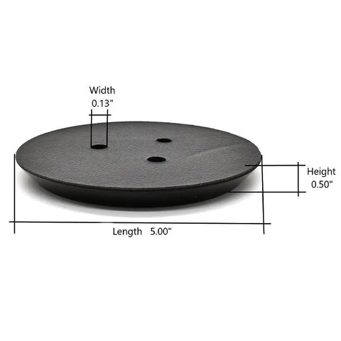 Five Inch Adhesive Back Sanding Pad For Random Orbit Sander Attachments Knockout PSA Grip side view with dimensions labeled