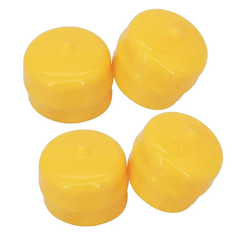 Four Pack Yellow Axle Cap Bearing Cover M143338 For John Deere Lawn Mowers And Tractors Fits 105 115 125 135 145