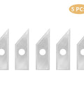 60 Degree Carbide Inserts For 1/4 Inch Shank Router Bit, V Groove Replacement Inserts, Tungsten Carbide, 5 Pack Set in a row