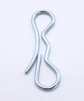 5 Piece Heavy Duty Alloy Steel Cotter Pins Silver Lockfasteners For Industrial Sci Work Replace Old Rusted Parts Strong Corrosion Resistant Clips single silver cotter pin close-up on white background.