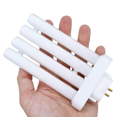 27W Dope Natural Daylight Spectrum CFL Bulb For Verilux Happy Eyes 6500K White 1 Pack GX10Q 4 Pin Base T4 Shape in hand
