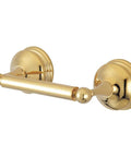 Retro Vibe Vintage Style Toilet Paper Holder In Polished Brass With Double Post Universal Design, classic brass bath accessory