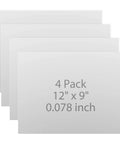 4 Pack 14 Gauge 9x12 Inch Stainless Steel Sheets 304 Cold Rolled 0.078 Inch Thick 2mm Plates For DIY Projects Welding Fabrication Industrial Home Decor Crafting