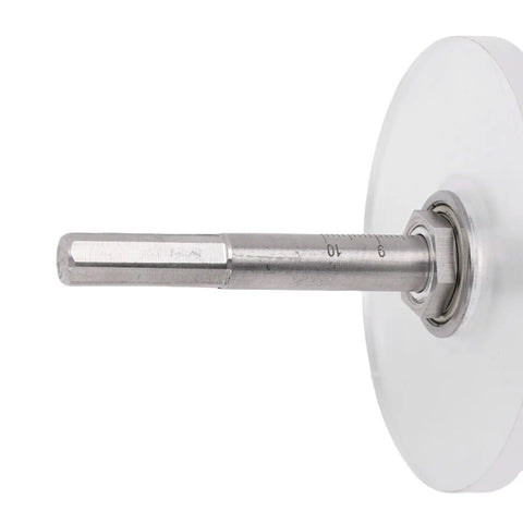 Close-up of metal shaft from Inside Pipe Cutter Set With Five Blade Sizes 22mm 25mm 32mm 35mm And 44mm And Adjustable Depth Guide