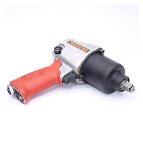 Hardcore Half Inch Air Impact Wrench Delivers A Beefy 680 Nm Kick To Crush Any Rusty Stud Or Job Site Bolt Without Breaking A Sweat For Weekend Builders And Shop Pros, featuring a grey and red design.