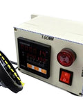 Solid Heavy Duty Rotary Encoder With 300 Ppr Digital Counter And Wheel Roller Length Measuring Tool featuring an LCD display and relay control.
