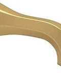 Brass Hex Wall Mount Tub Spout with Three Quarter Inch Npt Inlet and Long Reach Italian Brass Finish side view