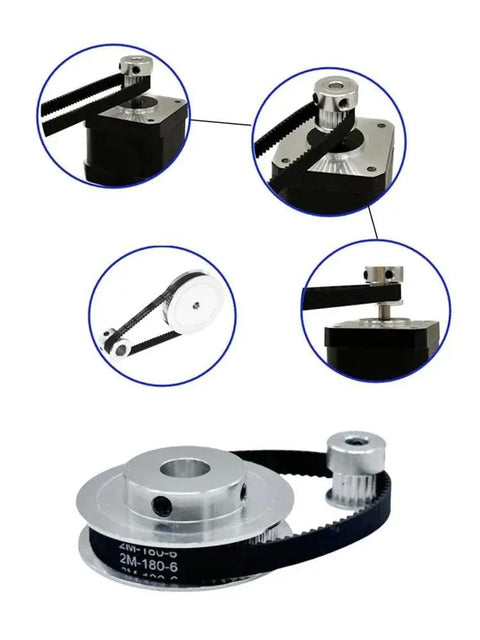 Durable Closed Loop Timing Belt For Industrial Machines 6mm And 10mm Wide Synchronous Drive Belt with pulley system