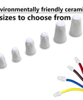 30-pack white ceramic wire connectors (caps) for high-temperature repairs; small size for 18-8 AWG wires