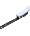 Indoor Cycling Bike Brake Pads Replacement Blocks For Quiet Smooth Braking Non Slip Caliper Pads With Universal Fit Reduces Rim Scratches And No Squeal Silent Braking Disc For Home Gym Machines, shown in profile with plastic and metal elements.
