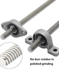 Get Your 3D Printer Kicking With This Epic 2 Piece T8 Lead Screw Vertical And Horizontal Kit Featuring Ultra Smooth Stainless Steel Performance In A Bunch Of Sick Lengths Including 100 200 330 And 350mm For Total Precision And Awesome Printing. T8 stainless steel lead screw kit with two bearing mounts, polished tip, for 3D printer linear motion