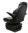 Beefed Up Heavy Duty Tractor Seat With Mechanical Suspension Adjustable Armrests And Three Height Positions side view.