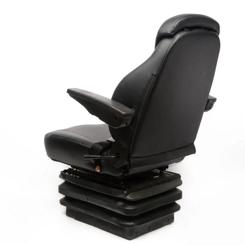 Beefed Up Heavy Duty Tractor Seat With Mechanical Suspension Adjustable Armrests And Three Height Positions side view.