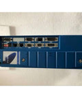 MMC-SD-6.0-460-D Servo Drive Used For CNC And Industrial Automation, High-Performance Servo Driver With Ready 3-Phase Power, Reliable Replacement Part, Great Value. Blue servo drive with rear connector ports