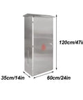 Rugged 304 Stainless Steel Electrical Enclosure Outdoor Weatherproof Junction Box Floor Standing With Slanted Top For Easy Water Runoff And Tight Interior Seals Industrial Grade Safe And Durable, 120x60x35cm