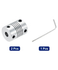 Flexible 6mm To 6mm Aluminum Shaft Coupler Beam 25mm Length 19mm Outer Diameter Beefed Up For 3D Printer CNC Machines Encoders And Motors Shaft DIY Projects with hex wrench