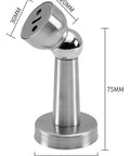 Heavy Duty Stainless Steel Magnetic Door Stops Catch For Wall Or Floor Mounting, 75MM tall, durable material for preventing door slamming.