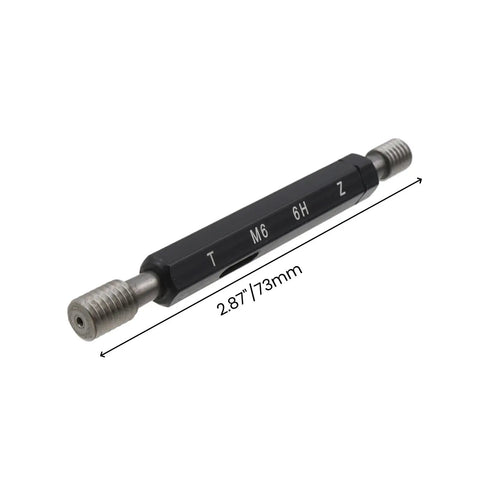 M6 X 1 Thread Plug Gauge Double End Pro Grade Tool For Internal Thread Check Built To Last Durable Steel 73mm Length H6 Tolerance