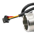 Tiny Yet Mighty Water Flow Sensor With Hall Effect Technology G1 DN25 2 To 50 Liters Per Minute 3.5 To 24 Volts Pulse Output For Precise Flow Totalizing And Closed-Loop Control In Small Appliances Dispensers And Cooling Systems, metal threaded port with cable connector