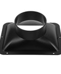SOIMISS Plastic Easy Install Adapter With Square Bottom Vent For Dust Collection And HVAC Exhaust Systems, black polypropylene duct fitting.