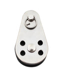 Beefed Up Stainless Steel M25 Pulley Block Kit 20 Piece Wire Rope Cable Roller With Smooth Ball Bearing Rotation For Lifting Hauling Hanging And Towing stainless steel pulley block front view
