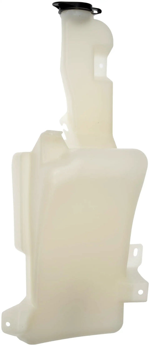 Side view of Direct Replacement Washer Fluid Reservoir With Cap For Cadillac, Chevy, And GMC Models - Leak Free Storage, Easy Install