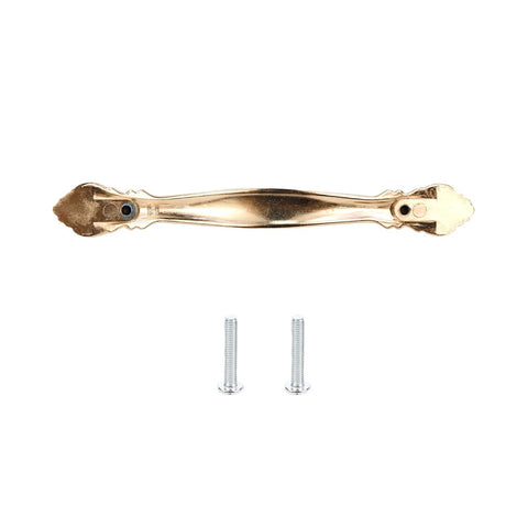 10 Pcs Vintage 6 Inch Amber Drawer Handles With 3.78 Inch Center-To-Center showing one handle and screws