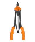 Front view of Rivet Nut Tool Kit 16 Inch With 13 Metric And SAE Mandrels, 186 Pcs Rivet Nuts, Semi Auto De Riveting, Long Handle.