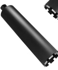 KELINER 4-inch diamond concrete core drill bit, laser-welded, 1-1/4 to 7 inch thread, 17-3/4 inch drilling depth, black