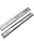Stainless Steel Drawer Slides 10 To 22 Inches Soft Close Track With Ball Bearing Glide shown extended with three section rails