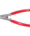 Heavy Duty Manual Cable Cutter For Aluminum And Copper Wires, Ratcheting Insulation Pliers with red handles on white background