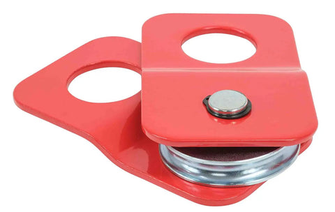 Beefy Two Pack 4 Ton Winch Snatch Block For Recovery 10,500 Lbs Capacity Off Road Snatch Block Pulley For Synthetic Rope on red steel pulley