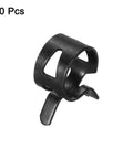 Close-up of a single 14mm spring band hose clamp from the 20 Piece Fuel Line Clamps Set For Automotive Hoses, heavy duty black.