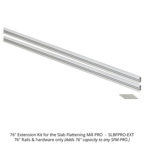 Slab Flattening Mill Pro Extension Rails 76 Inch Beef Up Milling Capacity And Reach Fits Pro Version Only hardware included