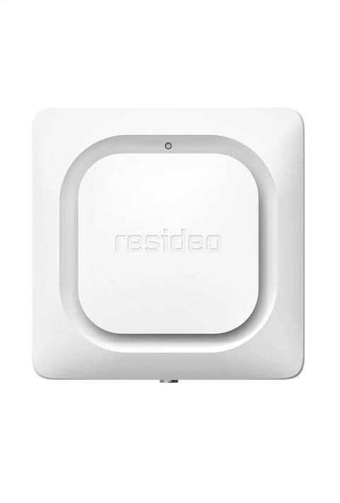 Smart WiFi Water Leak Detector With Real Time Text And Email Alerts, Audible Alarm, Geofencing, No Hub Needed, White Body front view