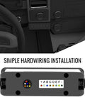 Universal Weatherproof Rocker Panel Switch Box With On Off And Momentary Switches shown with labeled wires for installation
