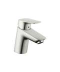 Logis Modern Low Flow Single Handle Bathroom Faucet In Brushed Nickel, 1.5 Inch Tall, Water Saving EcoRight Flow