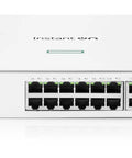 Front view of Instant On 1930 24 Port Gigabit Ethernet Switch with 24xGE PoE 195W and 4x 1G 10G SFP Plus US Cord L2 Plus Smart Switch
