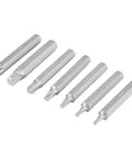 Top Notch 40 Pc Hex Star Torx Spline Bit Set With 1/2 And 3/8 Inch Drive Crank Tool Kit Built From Durable Alloy Steel For Heavy Duty Jobs Fast Bit Swaps And Handy Blow Molded Case Storage, six Torx bits