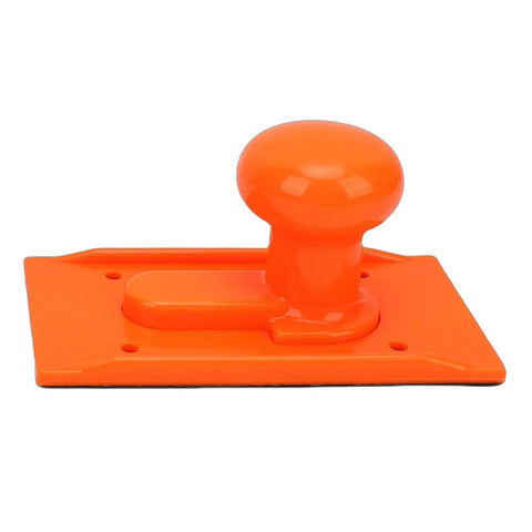 Two Pack Woodworking Push Blocks Safety Push Sticks With Non Slip Textured Grips And Guiding Structure For Table Saws And Router Tables Durable Orange ABS Plastic, single push block detail