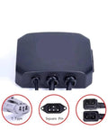 Dual Electrical Parallel Device For Ts Tc Max E Bikes Scooters And Motorcycles Lets You Run Two Batteries In Parallel For Extended Power Life Easy Install L Type Square Mount Twin Battery Connector For Longer Ride Time, showing connector pins and ports.