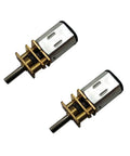 Two Pack N20 Micro Gearbox Motor 12V D Shaft Mini Motor Reducer 12mm Gearbox 15 RPM to 4000 RPM High Torque for Robotics
