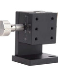 Beefy Manual Lifting Stage With Z Linear Slide Table for Precise Trimming and XY Axis Rotation Cross Roller Guide, Black, Aluminum