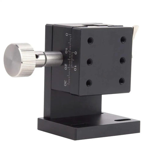Manual Adjustable Lifting Stage 40x40mm With XY Axis Rotation Positioning, Gear Driven Precision Movement, aluminum build close-up