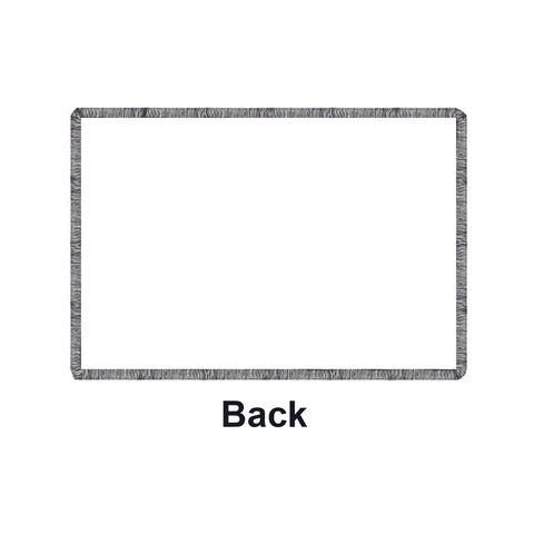 Back of 40 By 60 Inch Sublimation Blank Throw Blanket For Heat Press Ultra Soft Flannel Lightweight And Shrink Resistant DIY Personalization.