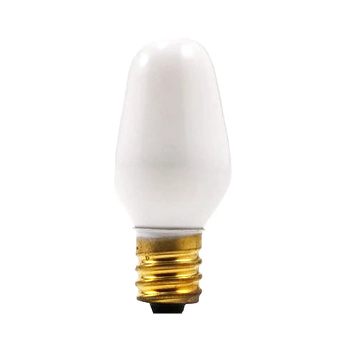 Incandescent C7 Night Light Bulb 4W With E12 Candelabra Base Frosted Finish Warm White 2850K 15 Lumens for Cozy Home Lighting